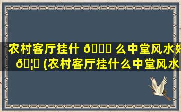 农村客厅挂什 🐅 么中堂风水好 🦟 (农村客厅挂什么中堂风水好一点)